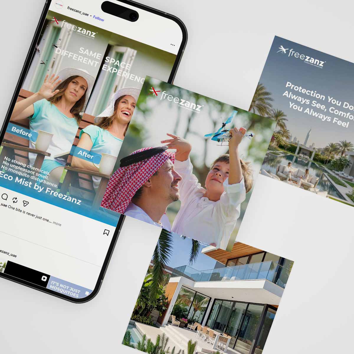 Freezanz Mosquito-Free Solution — Social Media Content